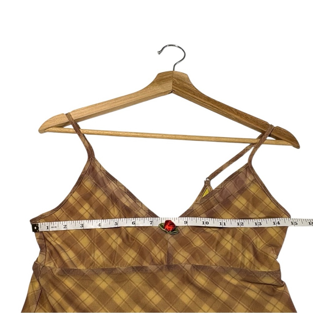 Kimchi Blue Urban Outfitters Plaid Rosebud Slip Dress Women’s M Light Academia - Picture 6 of 9
